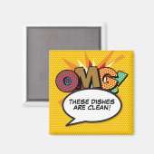 OMG Vaatwasser Clean Dirty Custom Bericht Magneet (Voorkant / Achterkant)