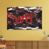 OMG! wtf Canvas Afdruk (Insitu (Woonkamer))