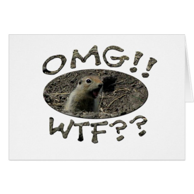 OMG WTF Gopher (Voorkant Horizontaal)