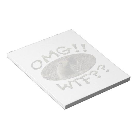 OMG WTF Gopher Notitieblok (Schuin)