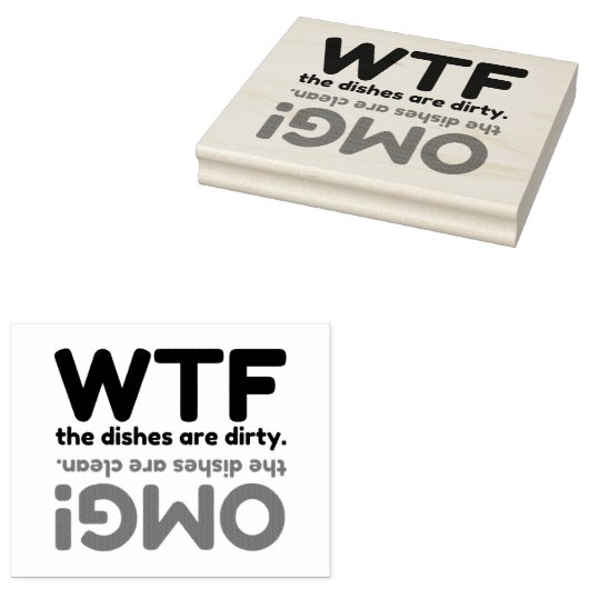 OMG WTF-SCHIJVEN RUBBERSTEMPEL (Gestempeld)