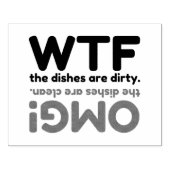 OMG WTF-SCHIJVEN 	RUBBERSTEMPEL (Afrduk)