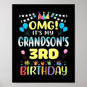 OMG zijn mijn kleinzonen 3e verjaardag Sweet 3 jaa Poster