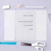 Omgekeerd Frans script voor Pet-behandelingen Tissuepapier (Craft)