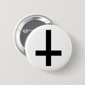 omgekeerd kruisje ronde button 5,7 cm (Voorkant /achterkant)