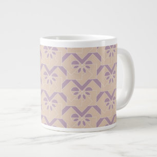 Omgekeerd lavendel patroon grote koffiekop