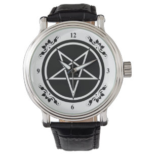 Omgekeerd pentagram horloge