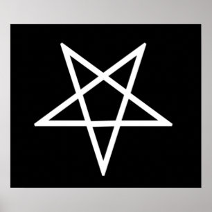 Omgekeerd pentagram poster