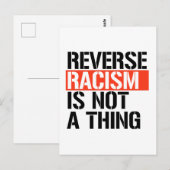Omgekeerd racisme is geen ding briefkaart (Voorkant / Achterkant)