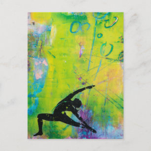 Omgekeerd Warrior Yoga Girl Briefkaart