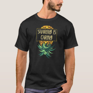 Omgekeerde Ananas Delende Zorgzame Swinger T-shirt