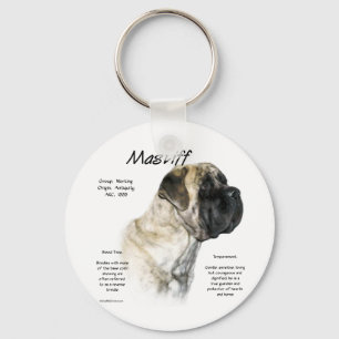 Omgekeerde Brindle Mastiff Geschiedenis Sleutelhanger