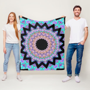 Omgekeerde conflict Mandala (Zwart) Fleece Deken