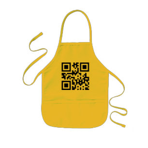 Omgekeerde ☻ Gelukkig Gezicht -- QR Code Kinder Schort