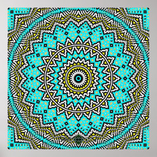 Omgekeerde mozaïek mandala 2 poster