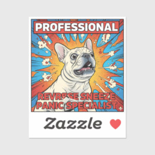 Omgekeerde Nieuw Panische Franse Bulldog Grappige Sticker