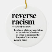 Omgekeerde racistische definitie keramisch ornament (Voorkant)