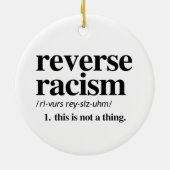 Omgekeerde racistische definitie keramisch ornament (Achterkant)