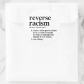 Omgekeerde racistische definitie ronde sticker (Tas)