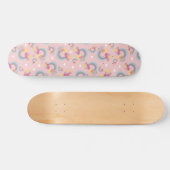 Omgekeerde regenboog- roze skateboard (Horizontaal)