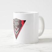 Omgekeerde rode driehoek keffiyeh extra grote beker (Voorkant rechts)