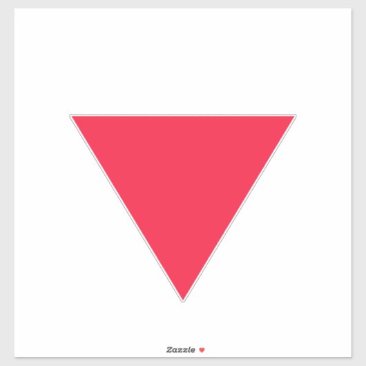 omgekeerde rode driehoek sticker (Vel)