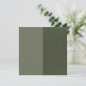 Omgekeerde Split Mosgroene Plat Bedankkaart (Staand voorkant)