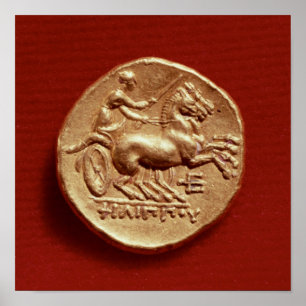 Omgekeerde van een stater van Philip II in Macedon Poster