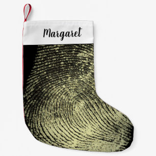 Omgekeerde vingerafdruk kleine kerstsok