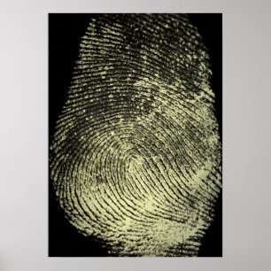 Omgekeerde vingerafdruk poster
