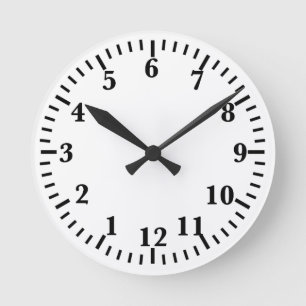 OMGEKEERDE WANDKLok (met rechtopstaande cijfers) Ronde Klok