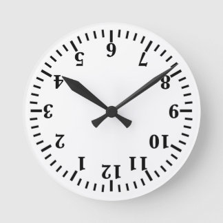 OMGEKEERDE WANDKLok! Ronde Klok