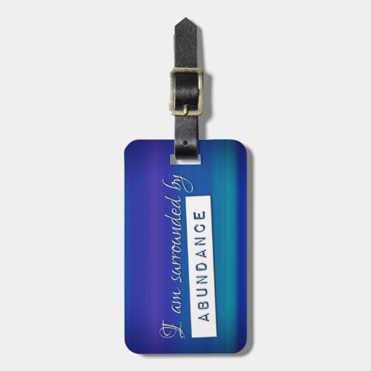 Omgeven door Abundance Jewel Tone Inspirerend Bagagelabel (Voorkant verticaal)