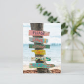 Omgeving laat alleen voetstappen Barbados Briefkaart (Staand voorkant)