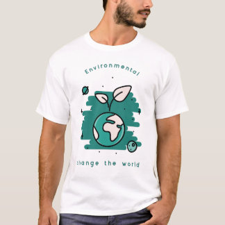 Omgevingsverandering de wereld Eco-kiem T-shirt