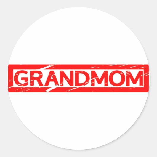 Omgrootmoeder Stamp Ronde Sticker (Voorkant)