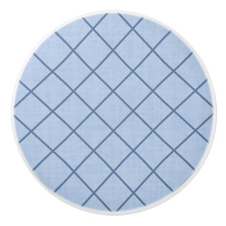 Omheind in blauwe keramische knoop trekken knop