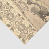 Omheinde bloemen sepia tissuepapier (Detail)