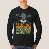 Omheining als schaap maar met puntige wonden t-shirt (Voorkant)