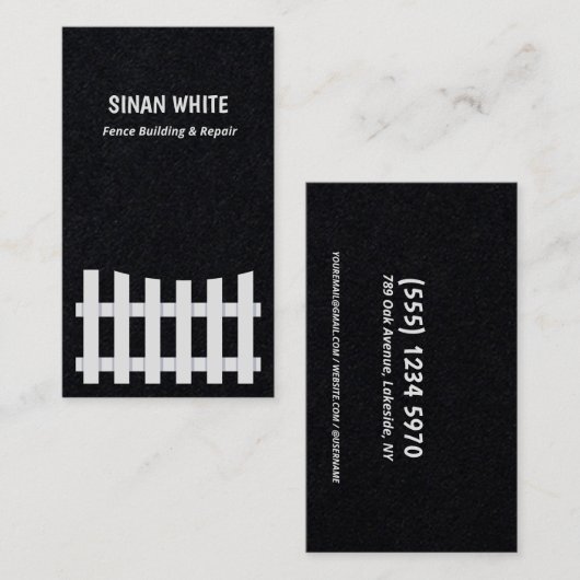 Omheining Bouwen & Repareren Visitekaartje (Voorkant / Achterkant)