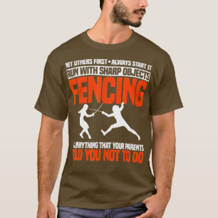 Omheining Folie Epee Saber Combat Sport Fence Swor T-shirt