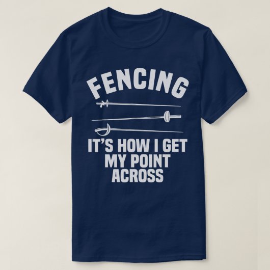 Omheining Folie hek Epee Saber Sword Fencer T-shirt (Design voorkant)
