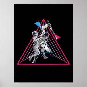 Omheining Game gamer fencer sport 90s fencing Poster