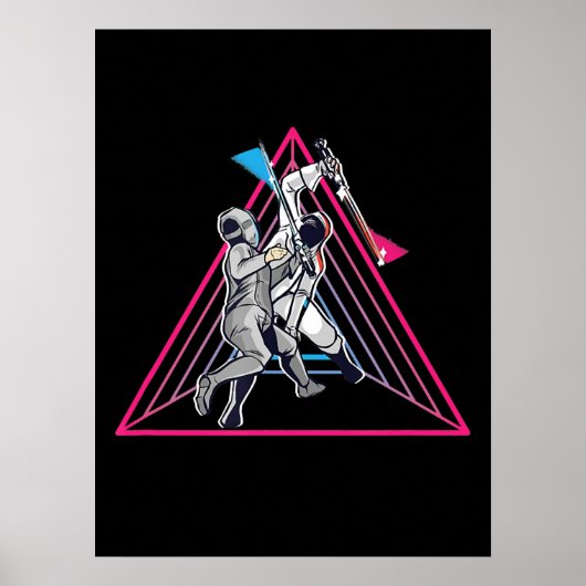 Omheining Game gamer fencer sport 90s fencing Poster (Voorkant)