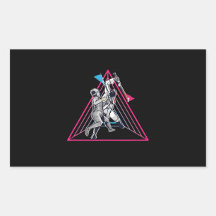 Omheining Game gamer fencer sport 90s fencing Rechthoekige Sticker