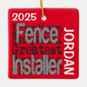 Omheining Installer Buitengewoon CUSTOM Keramisch Ornament (Voorkant)