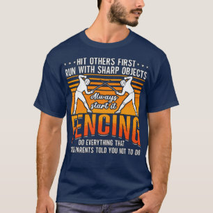 Omheining overige Eerste Retro Epee Fencer T-shirt
