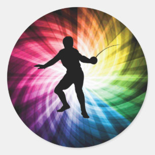 Omheining Silhouette; Spectrum Ronde Sticker