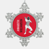 Omheining Tin Sneeuwvlok Ornament (Voorkant)