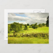 Omheining, velden en Meadowandy Briefkaart (Voorkant / Achterkant)